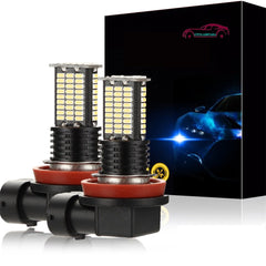 2PCS 12V/24V 55W 6000K Car Fog Light P13W 3200LM LED Bulbs Waterproof White Light