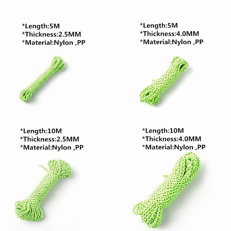 Reflektierendes Zeltseil – Abspannleine für Camping, Wandern, Überleben, Rettung und Paracord-Zubehör für Outdoor-Regenschirme
