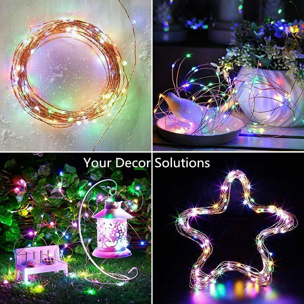 32.8ft Waterproof Sound Activated LED String Lights for Home, Party, and Christmas Decorations