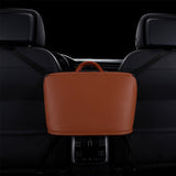 Leather Car Seat Storage Bag - 41x27cm Organizer for Cars