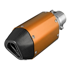 Universal-Auspuffschalldämpfer für Motorräder, kurzer Stahl, abnehmbar, passend für 38–51 mm
