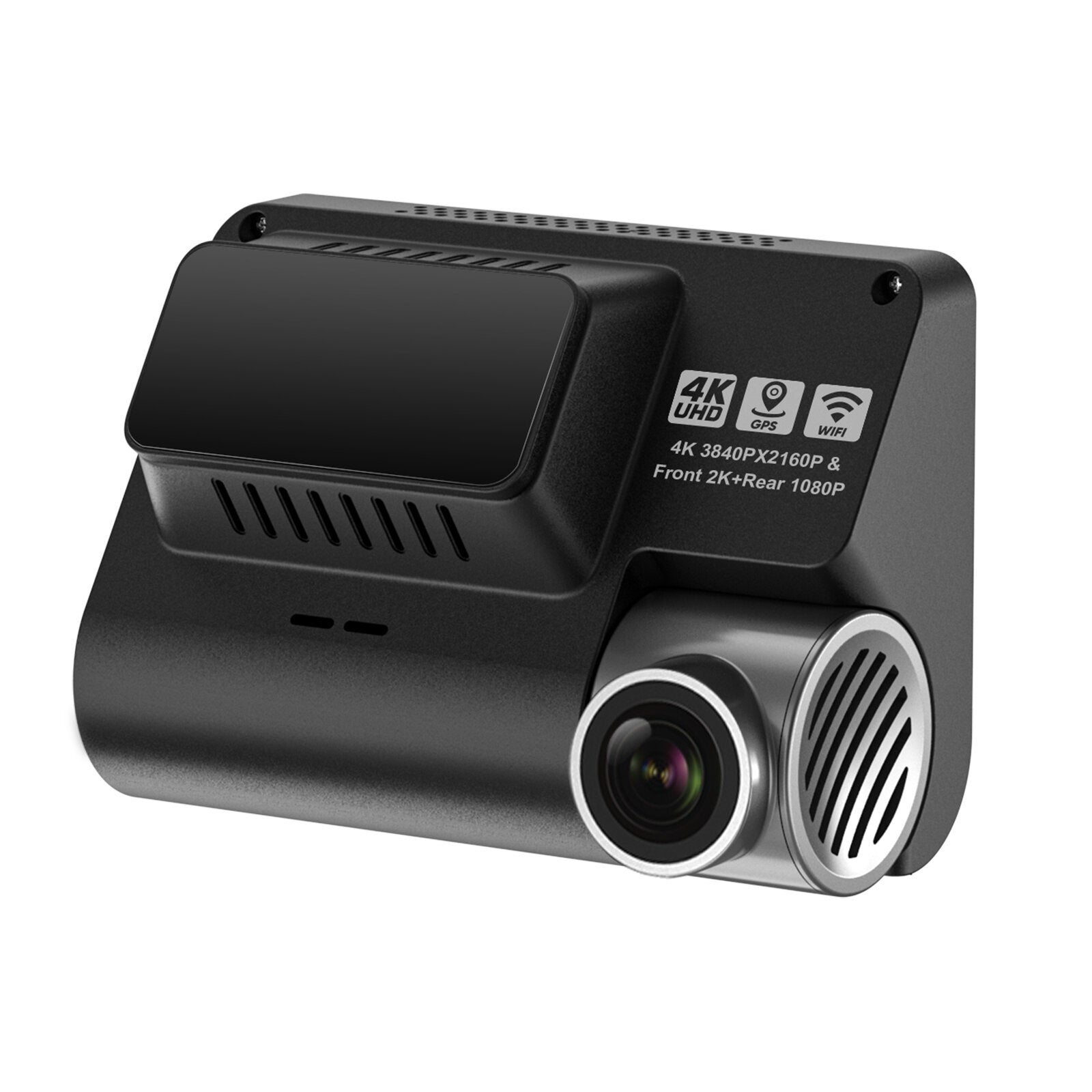 4K Dash Cam Car DVR with GPS, ADAS, 24H Parking, Rear Cam, Night Vision, Voice Prompt, and APP Control