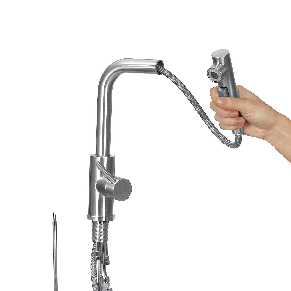 Single Lever Kitchen Faucet Mixer Tap with Pull-Out Shower