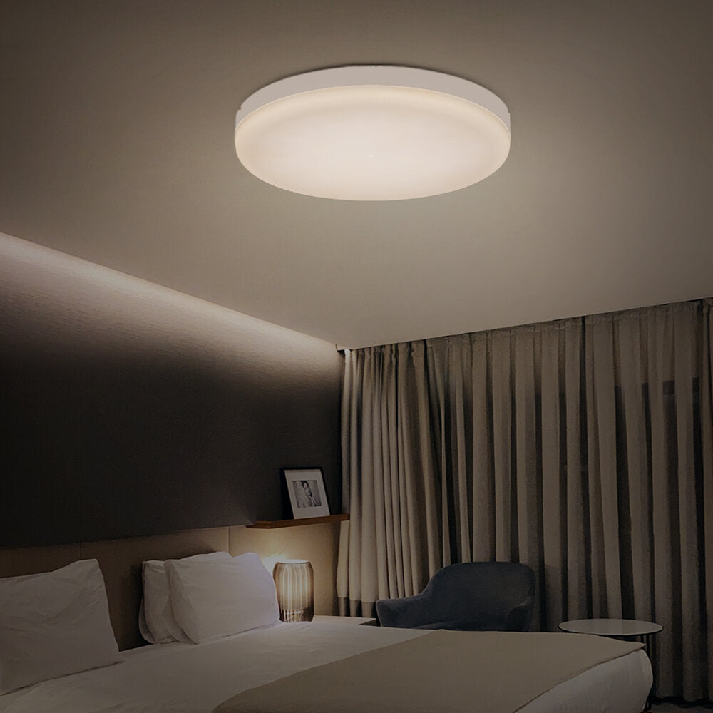 24W LED Round Ceiling Light with Remote, 3 Color Temps, IP54 Waterproof