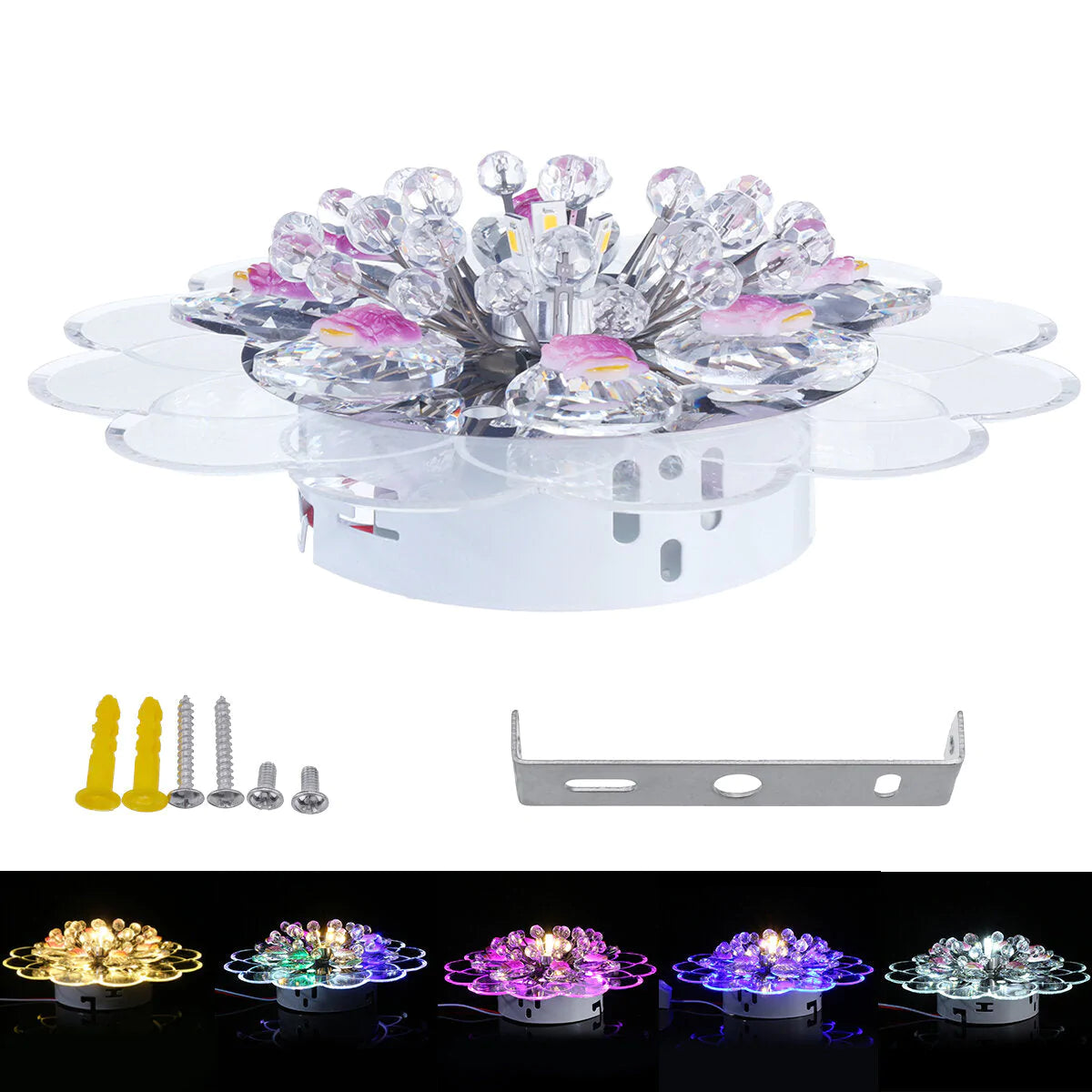 110V-220V Crystal LED Ceiling Light Fixture - Hallway Pendant Lamp Chandelier for Home