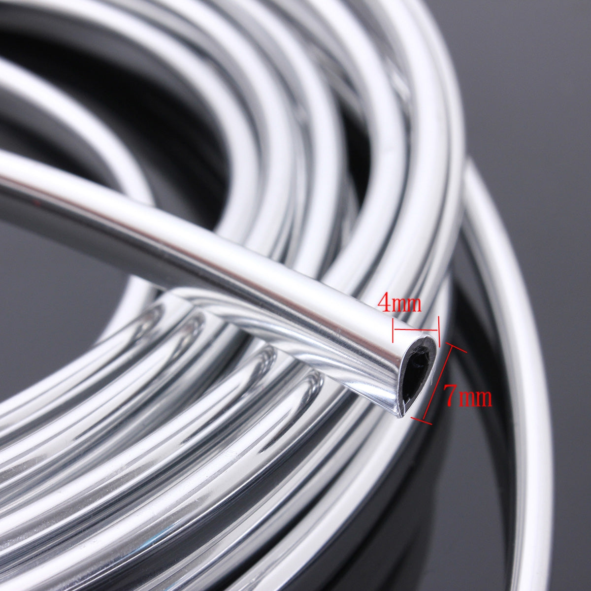 6M Chrome Moulding Trim Strip for Car Door Edge Scratch Protection