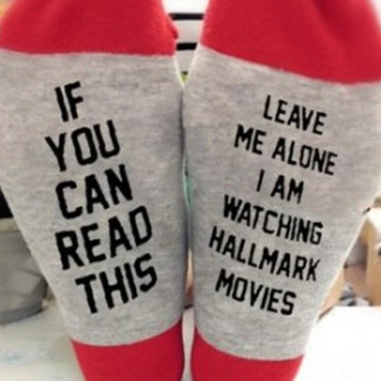 Casual Cotton Tube Socks with Buzzword Lettering