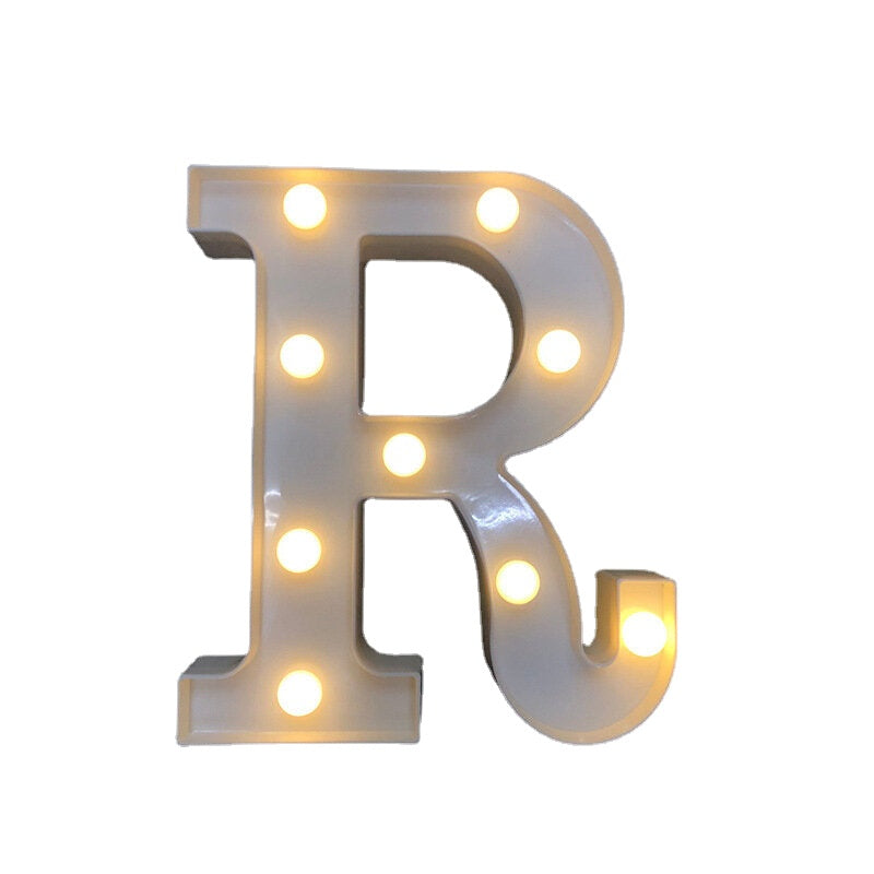 LED English Letter & Symbol Pattern Night Light - Home Decor for Bedroom, Birthday Party, Proposal