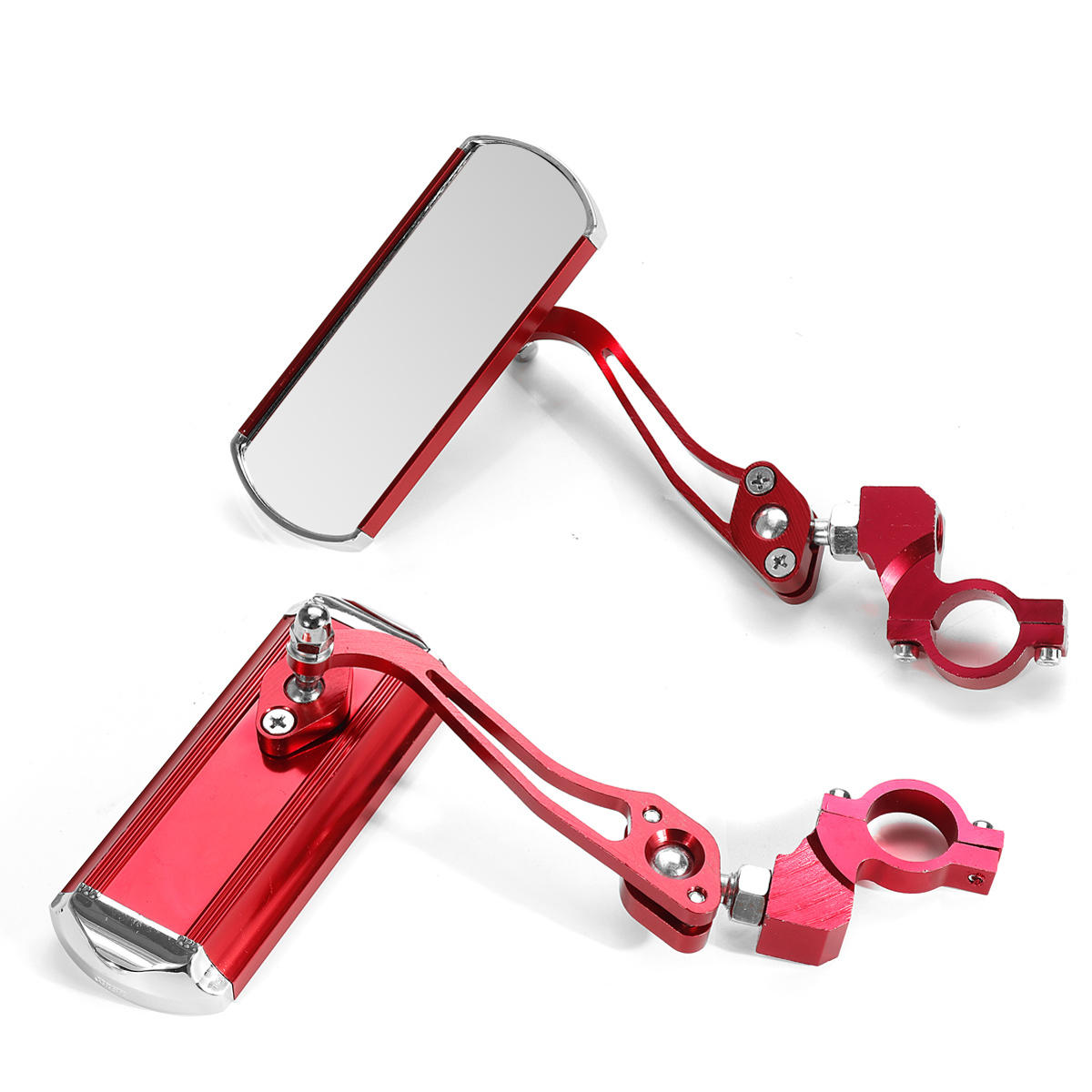 360 Degree Rotating Rearview Mirrors - Adjustable Aluminum Alloy for Cycling & Motorcycles