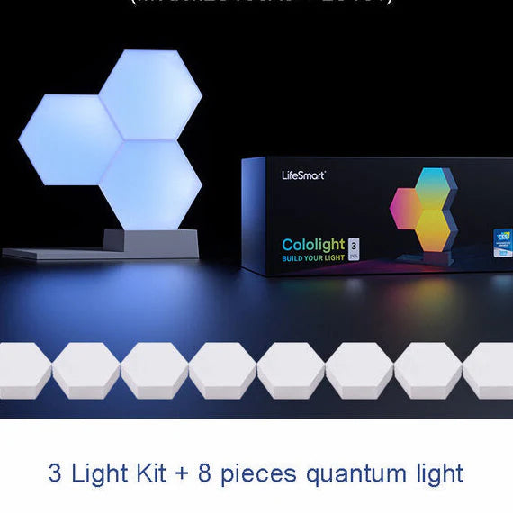 LED Quantum Light Smart DIY Lamp - WiFi, Google Assistant & Alexa Compatible, Cololight APP Control