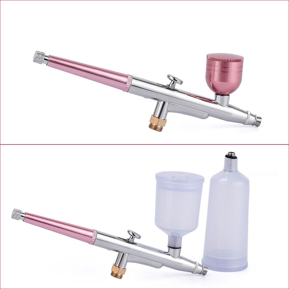 Tragbares Airbrush-Set mit 0,4-mm-Düse und Dual-Action-Funktion für Nagelkunst, Tattoo, Spritzpistole für Kuchenfarbe