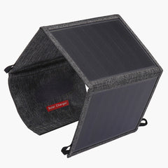 21W Foldable Waterproof Solar Panel USB QC 3.0 Charger for Hiking, Camping, Mobile Phones