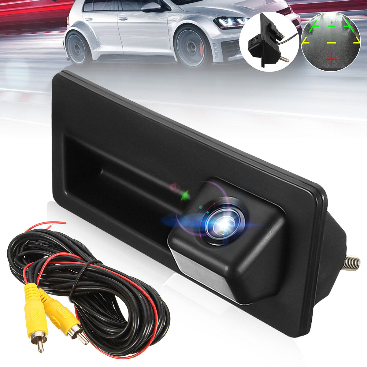 Waterproof Car Rear View Camera with Night Vision for Reversing and Auto Parking Monitor