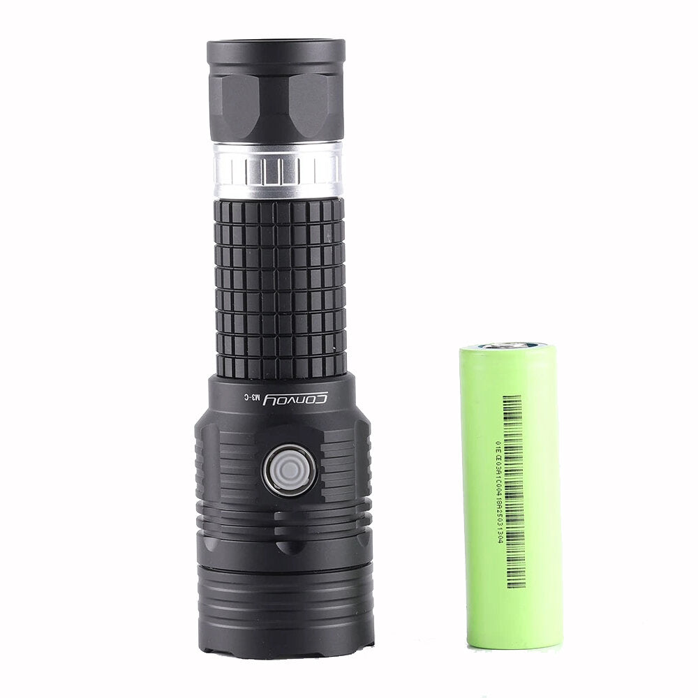 High CRI 26650/26800 Type-C Rechargeable LED Flashlight, 6800mAh, Long Battery Life, Aluminum Alloy, Strong Light Torch