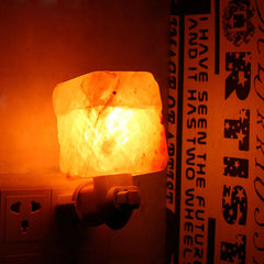 Himalayan Glow Hand Carved Crystal Salt Night Lamp Wall Light AC110-240V