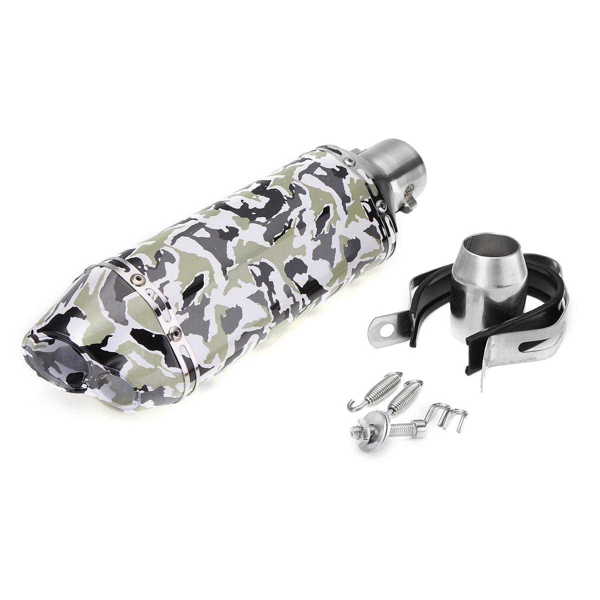 Universal 38-51mm Exhaust Muffler Tail Pipe Silencer for Motorcycle, ATV, Dirt Bike