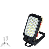 Rechargeable LED COB Magnetic Work Light - Portable, Waterproof Flashlight & Camping Lantern with Power Display