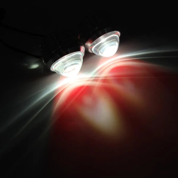 12V Universal Motorcycle LED Headlights with Cold Light Fog Lamp Lens