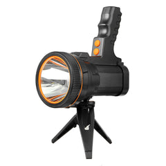 Super Bright Handheld Flashlight Searchlight with Tripod, USB Rechargeable, IPX4 Waterproof