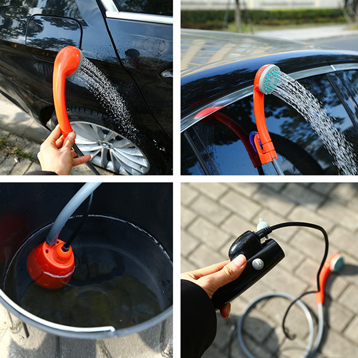 Rechargeable USB Portable Handheld Shower Head for Car, Home, and Outdoor Use