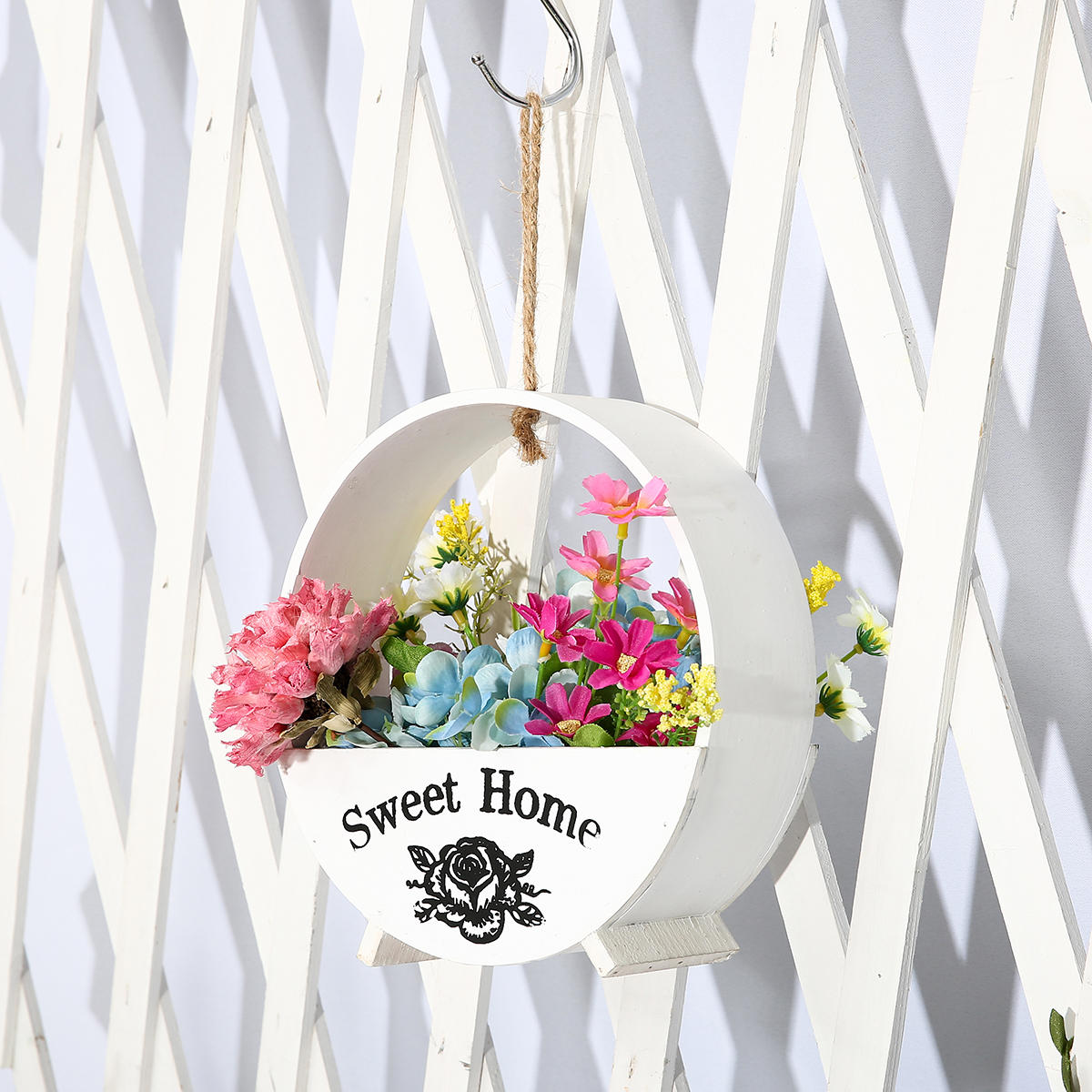 20/25cm Flower Pot Holder - Wall Hanging Rope Basket for House and Garden Plants