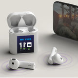 TWS Dual Mini Sports Bluetooth Headset Silicone Thermometer Digital Display