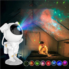 LED-Astronauten-Galaxie-Projektorlampe – Sternennachtlicht für Kinderzimmer und Heimdekoration