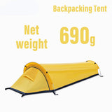 Ultralight 1-Person Camping Tent - Waterproof, Ideal for Car Travel, Backpacking, Tourism, and Cycling