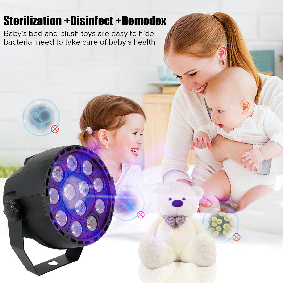 Portable UVC Germicidal Lamp - UV Light for Home and Travel Disinfection and Sterilization