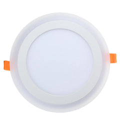 12W RGB Dual Color LED Recessed Ceiling Panel Light, Round, AC85-265V