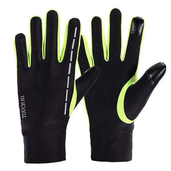 Men's Anti-Skid Fleece Winter Cycling Gloves - Warm, Windproof, Full Finger Outdoor Mittens