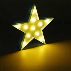 Cute LED Star Night Light for Baby Kids Bedroom Home Decor