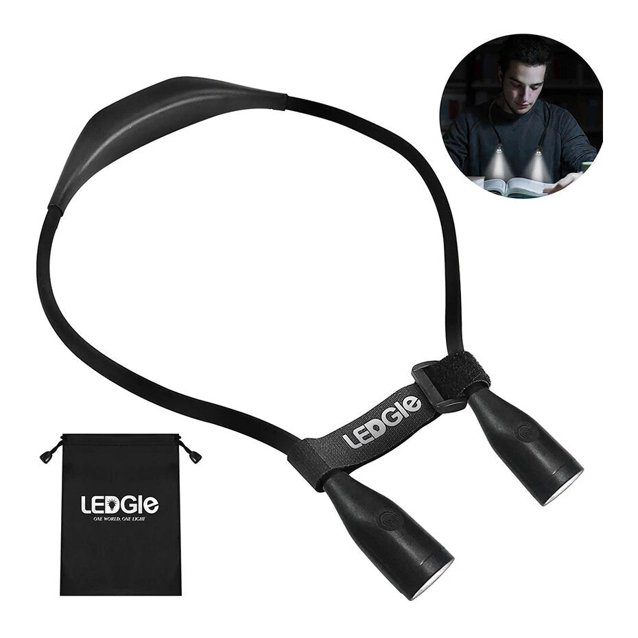 Über USB wiederaufladbare LED-Buchleuchte - Dreifach verstellbare, tragbare Leselampe mit Tastensteuerung zum Lesen bei Nacht
