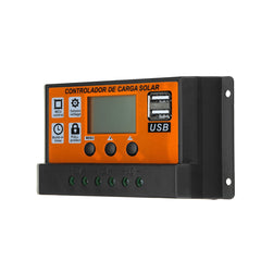 10-100A 12V/24V Dual USB LCD Solar Panel Battery Charge Controller