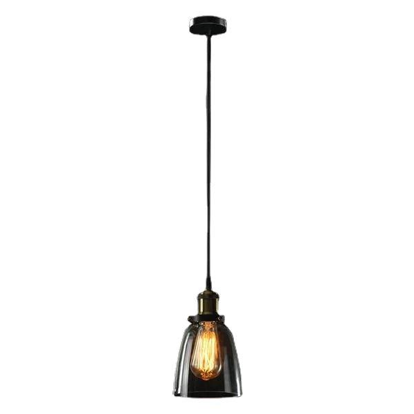 Vintage Industrial Retro Loft Glass E27 Ceiling Pendant Lampshade Light