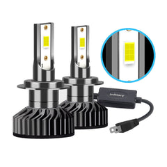 2PCS 60W LED Car Headlight Bulbs, Waterproof, 6600LM, 6500K Brightness