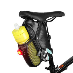 Rainproof Bicycle Saddle Bag with Taillight - Outdoor Cycling, Mountain Bike Back Seat Pouch for Tools