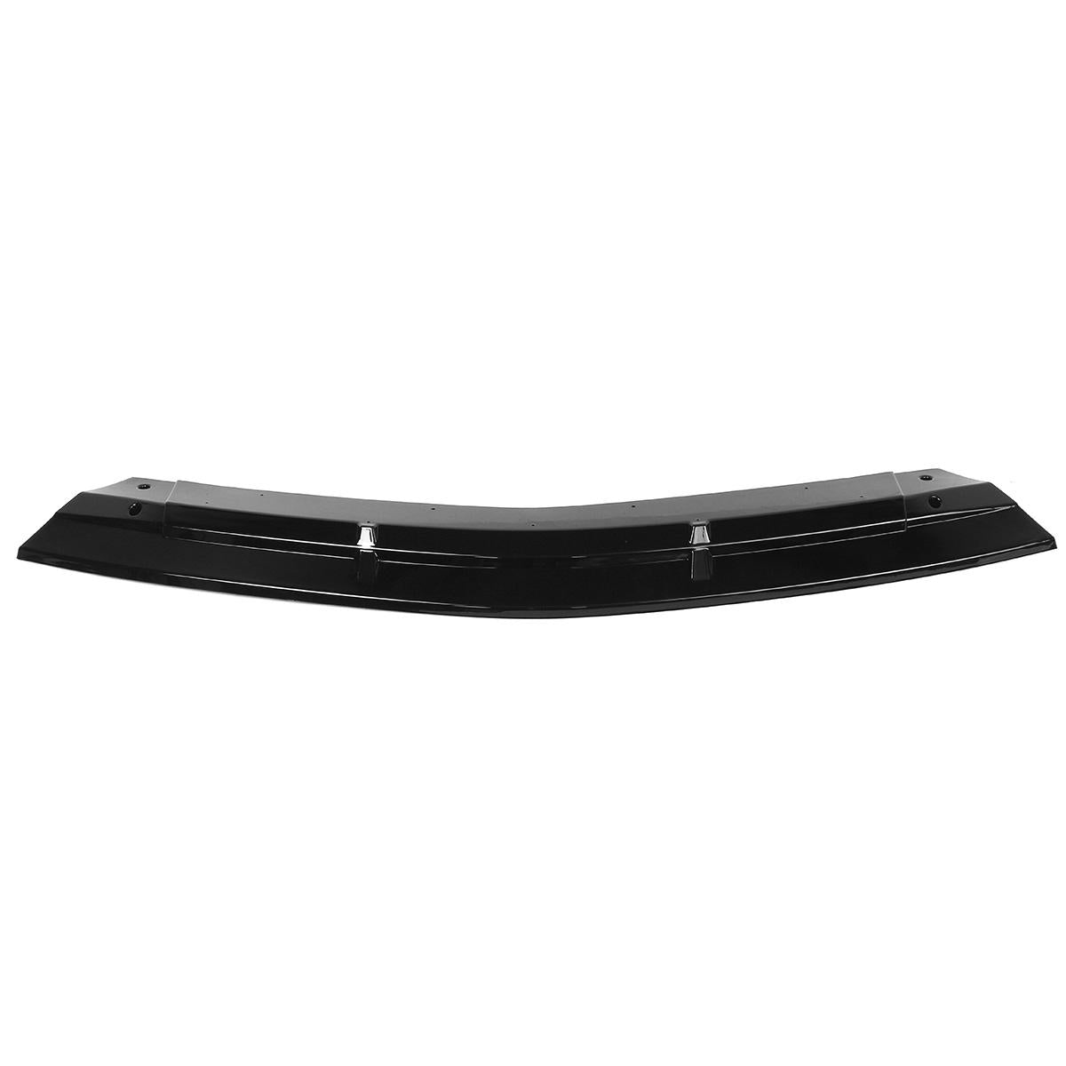 3Pcs Glossy Black Front Bumper Protector Lip Spoiler Trim Covers