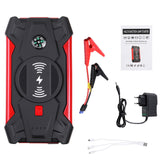 39800mAh 600A Car Jump Starter with Wireless Charger, 2 USB Outputs, and LED Flashlight