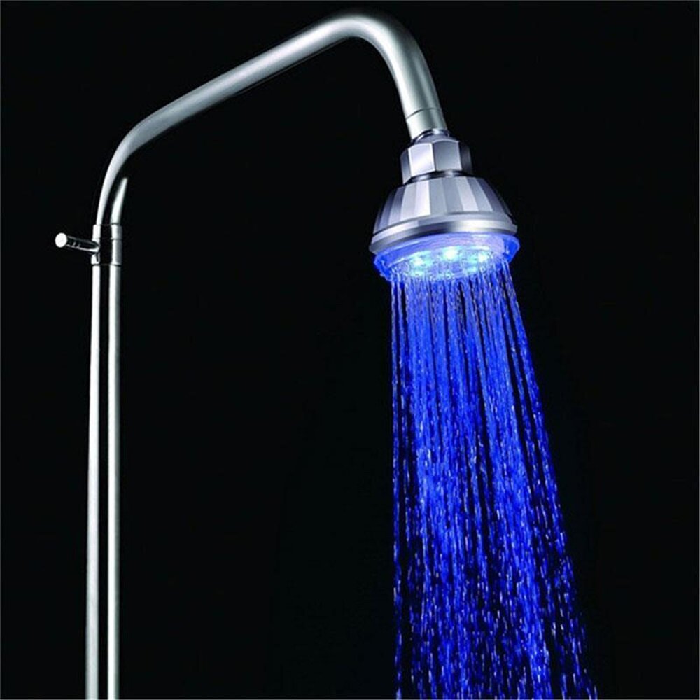 Color-Changing LED Anion Spa Shower Head with Temperature Control - High Pressure & Water Saving