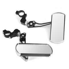 360 Degree Rotating Rearview Mirrors - Adjustable Aluminum Alloy for Cycling & Motorcycles
