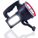 Portable LED Flashlight - Strong Light, USB Rechargeable, Power Display, Searchlight Torch