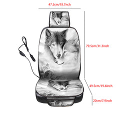 12V Universal Heated Seat Cover for Car/Van - Heating Cushion Warmer Pad