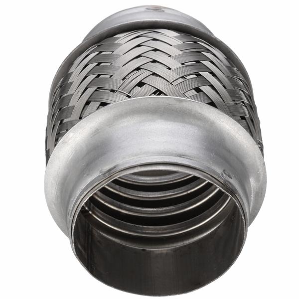 Stainless Steel Double Braid Exhaust Flex Pipe Tube 2.25" x 4", 57 x 100mm