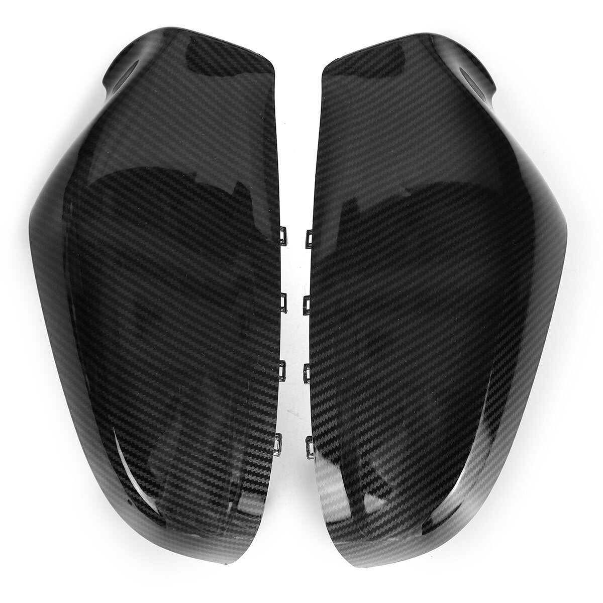 Carbon Fiber Look Rearview Mirror Covers - Door Wing Rear View Caps