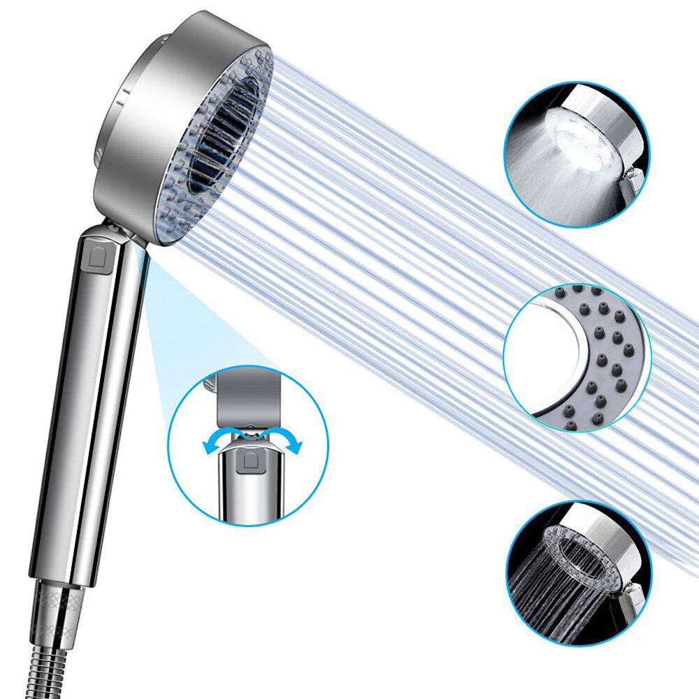 ABS G1/2 Double-Sided High Pressure Shower Head - Detachable, Free-Fill Shampoo Gel for Bathroom SPA