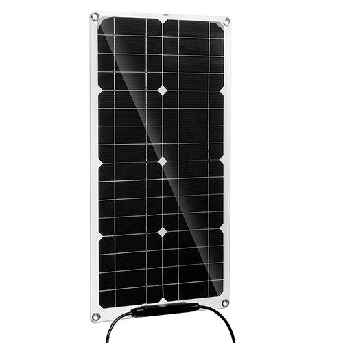 12V 50W Portable Solar Panel Battery Charger for Car, Van, Boat, Caravan, Camper - Trickle Charging