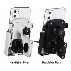 12V-80V Waterproof Mobile Phone Holder with USB Charger - Navigation Support