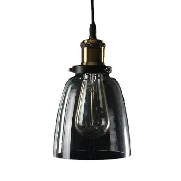 Vintage Industrial Retro Loft Glass E27 Ceiling Pendant Lampshade Light