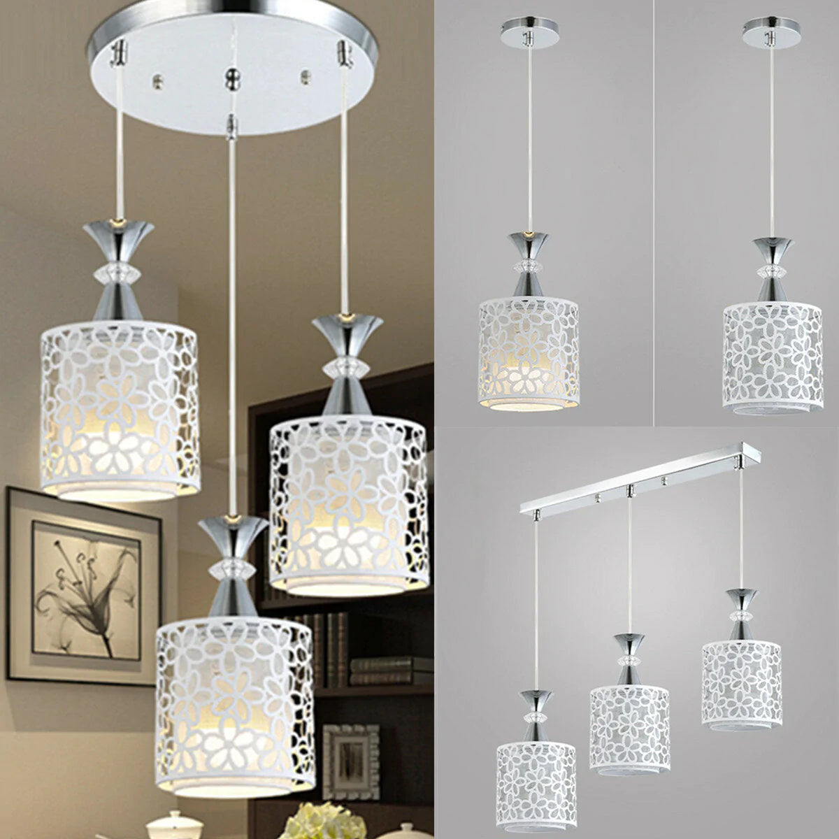 Modern LED Flower Petal Ceiling Light - Pendant Lamp for Dining Room Chandelier Decor